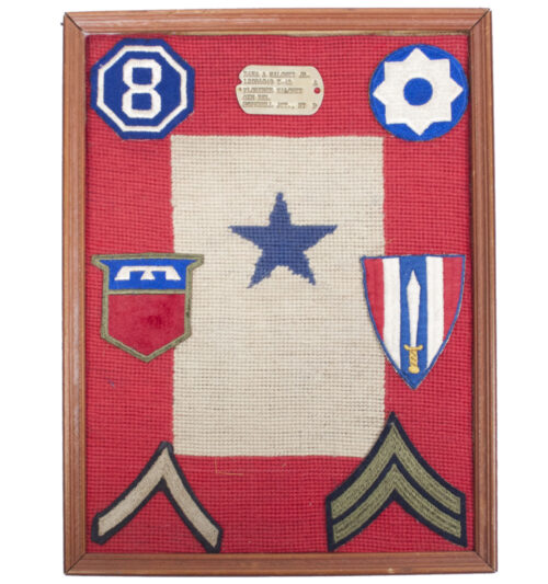 USA - Blue Star Mother's Service Flag with dog tag (Named)