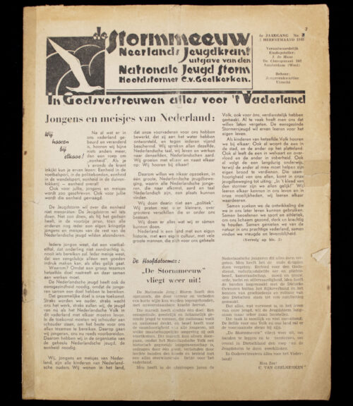 (NSB) Jeugdstorm - Stormmeeuw 6e Jaargang No.3 Herfstmaand 1940 (EXTREMELY RARE!)