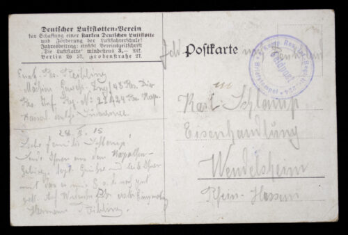 (Postcard) Zeppelin - Deutscher Luftflotten Verein - Manöver in den Lüften