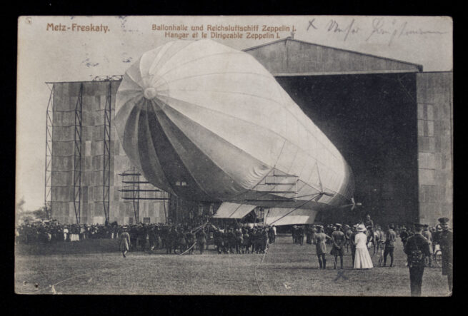 (Postcard) Ballonhalle und Reichsluftschiff Zeppelin I