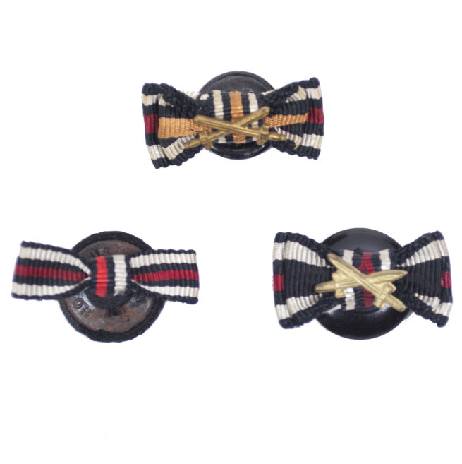 Three buttonhole ribbons for Frontkämpfer Ehrenkreuzer