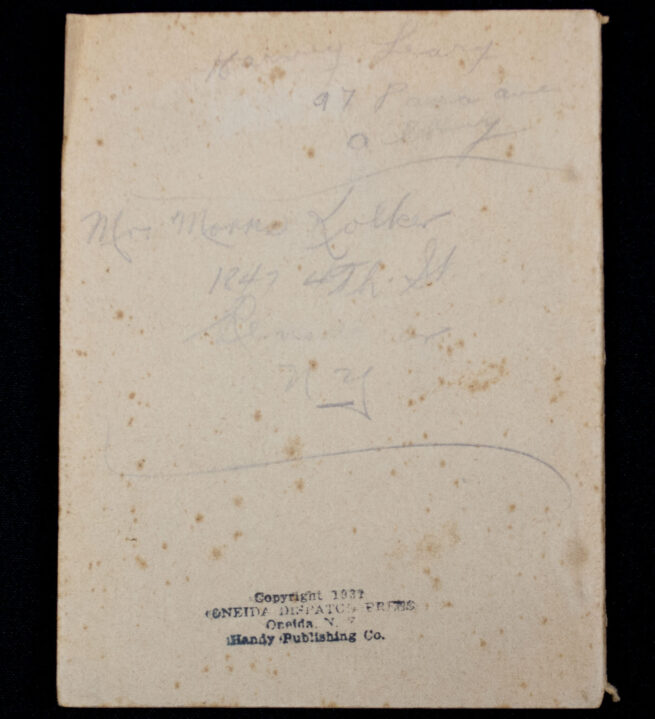 (USA) WWII Soldiers Hand Book (In Question Form) Questions and Answers) (1931)