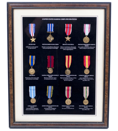 USA - Framed United States Marine Corps Decorations (Named)