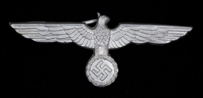 WWII German aluminium visor cap eagle