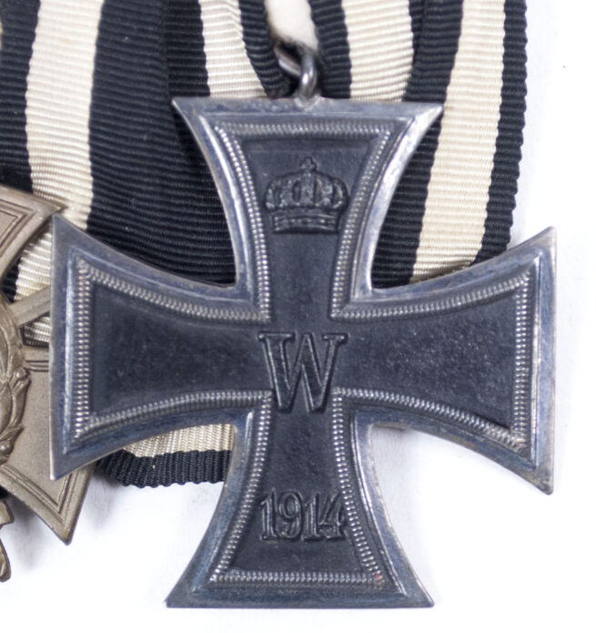 Double ribbonbar Frackspange with Iron Cross + Ehrenkreuz für Frontkämpfer