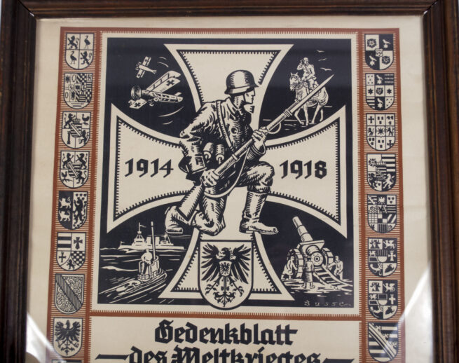Framed Deutsches Feldehrenzeichen Citation 10. Kompanie Infanterie Regiment 217