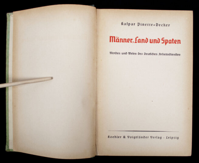 (Book) Männer Land und Spaten, Werden und Wesen des Deutschen Arbeitsdienstes (1933)