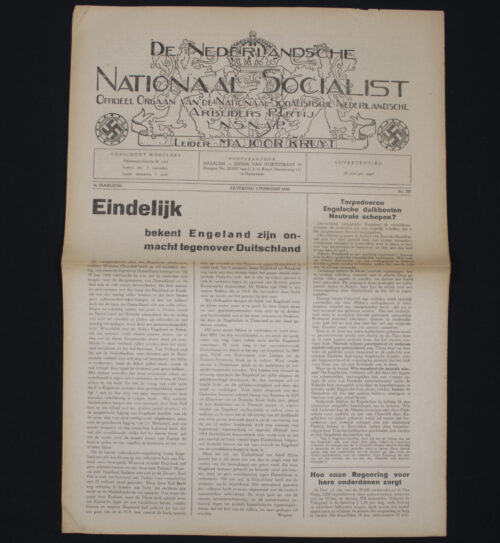 (Newspaper) NSNAP Kruyt - De Nederlandsche Nationaal-Socialist 4e Jaargang No.257 (1940)