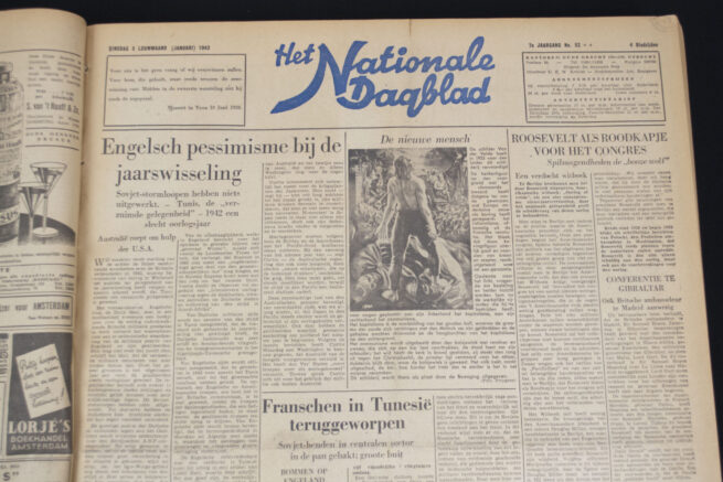 (NSB) Het Nationale Dagblad complete year 1943 (over 300 editions!) - EXTREMELY RARE!!!!