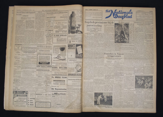 (NSB) Het Nationale Dagblad complete year 1943 (over 300 editions!) - EXTREMELY RARE!!!!