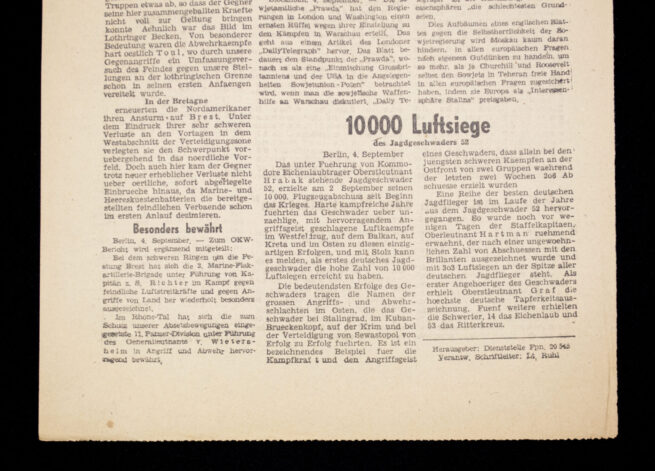 Panzerfunk - Nachrichtenblatt einer Panzerarmee Nr. 21 (1944) RARE!