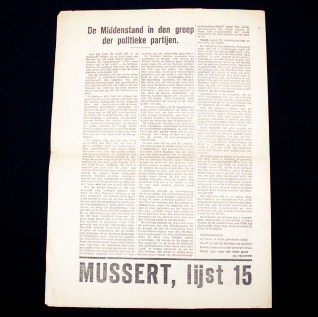 (NSB Newspaper) De Vrije Middenstander - Verkiezingsorgaan van de N.S.B. in Nederland (20 Mei 1937)