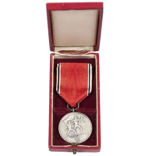 Anschluss medaille + etui Austria annexation medal + case (1938)