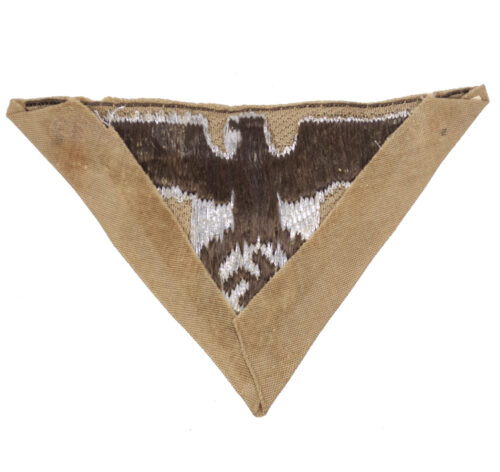 NSKK small silver on brown cap insignia eagle
