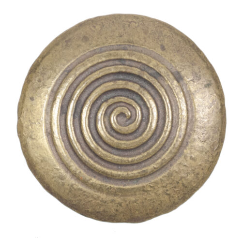 (Brooch) Spiral sundesign in bronze color