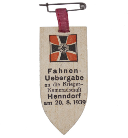 Fahnen-Uebergabe an die Kriegerkameradschaft Henndorf am 20.8.1939 abzeichen
