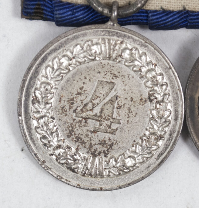 German WWII Heer medalbar with Dienstauszeichnung 12 + 4 Jahre