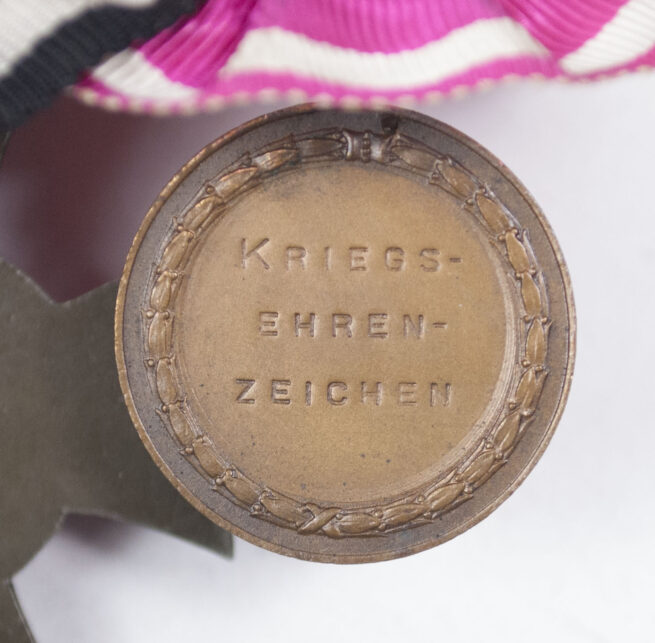 (Hessen) Medalbar with Kriegsehrenzeichen, Nichtkämpfer Ehrenkreuz, Dienstauszeichnung 25 Jahre, Treue Dienst 25 Jahre Kreuz