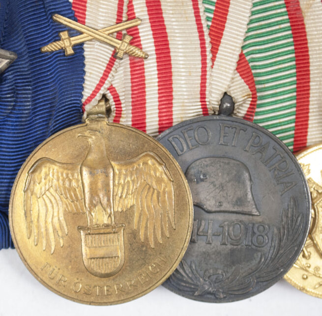 WWI WWII German medalbar with Ek2, FEK, DA 25 Jahre, Treue Dienst 25 Jahre, WWI commemorative medals