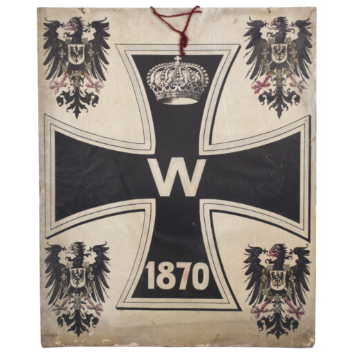 Double side large shop window cardboard poster Iron Cross and eagles