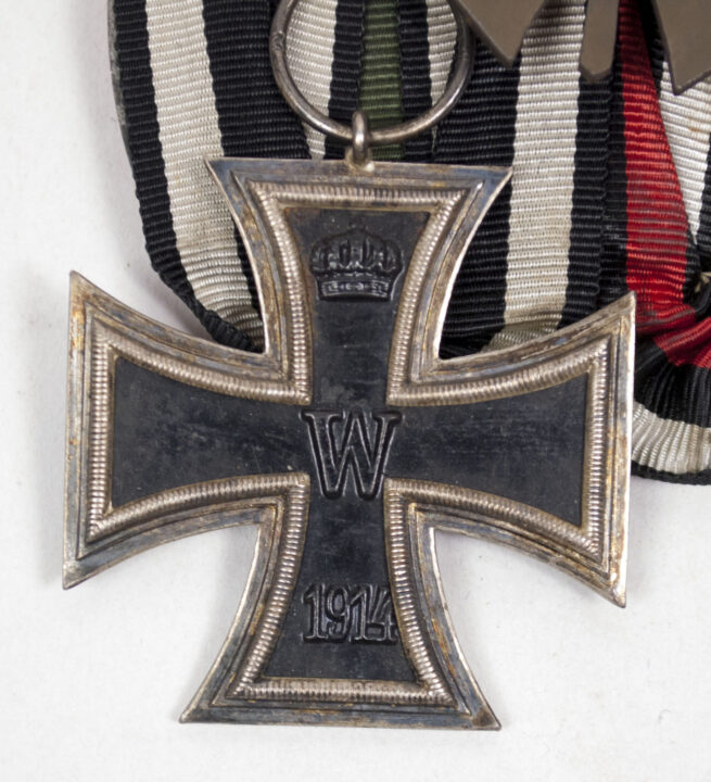WWI medalbar with EK2, Frontkämpfer Ehrenkreuz, Reserve landwehr medal