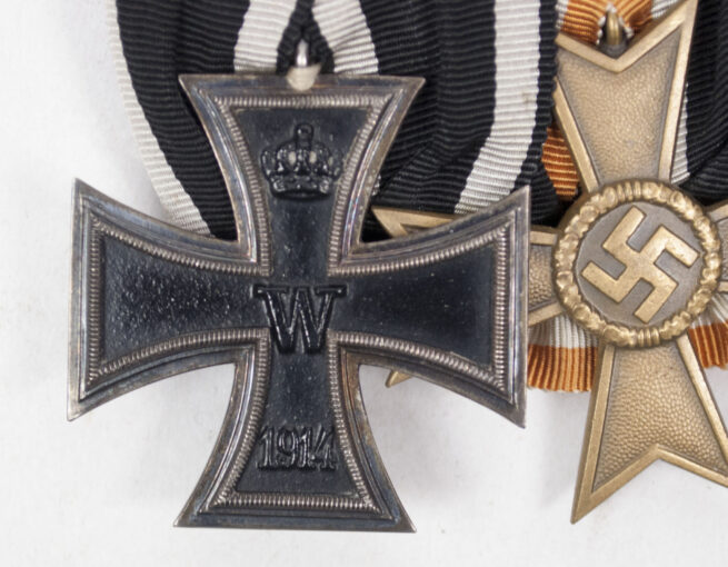 (Hamburg) Medalbar with EK2, KVK, Hanseatenkreuz Hamburg, FEK, Treue Dienste 25 Jahre