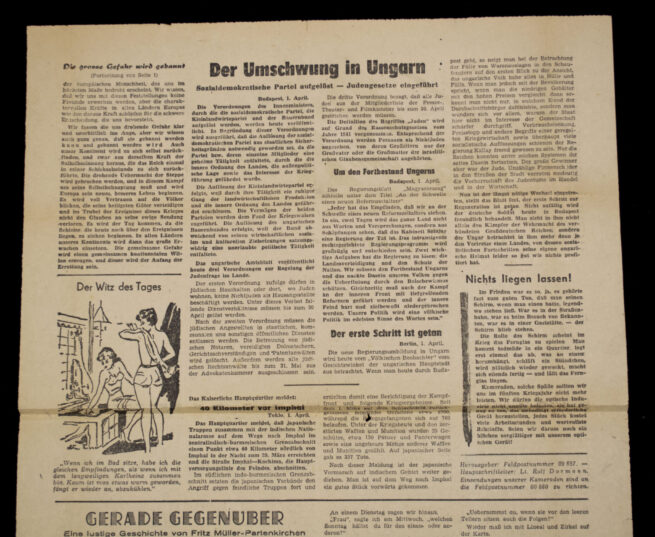 (Newspaper) Raupe und Rad - Nachrichtenblatt einer Panzerarmee 1 April 1944
