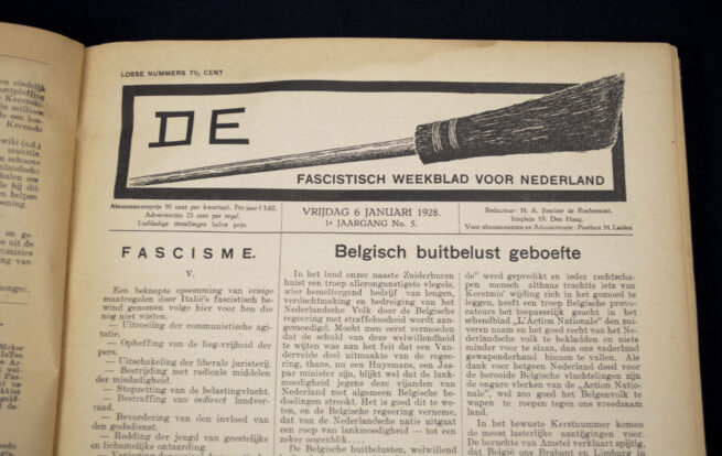 Newspaper-Book-Complete-early-Dutch-fascist-first-year-19271928-of-The-Bezem-Fascisitisch-weekblad-voor-Nederland-1-52-EXTREMELY-RARE