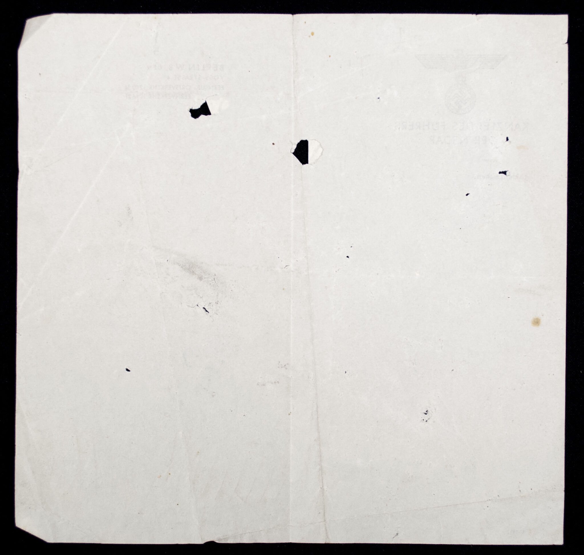 A sheet of original Kanzlei des Führers der NSDAP writing paper