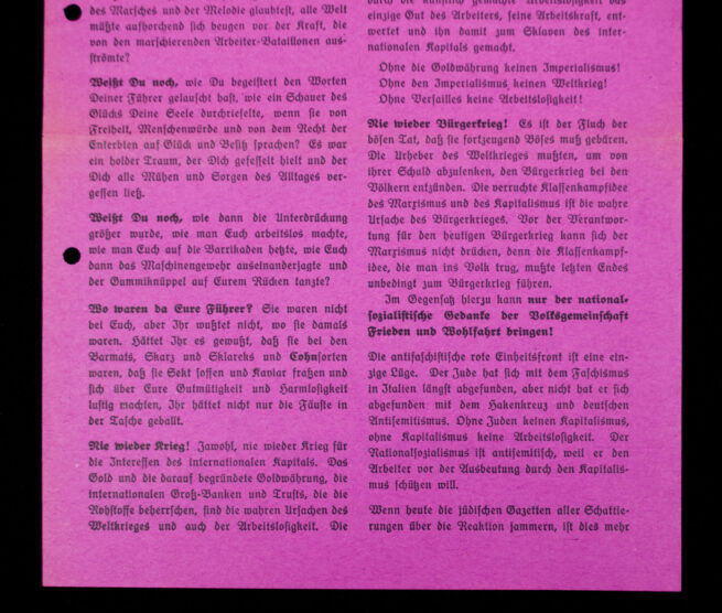 (Pamphlet) NSDAP Elections pamphlet - Die Internationale erkämpft das Menschenrecht (1932)