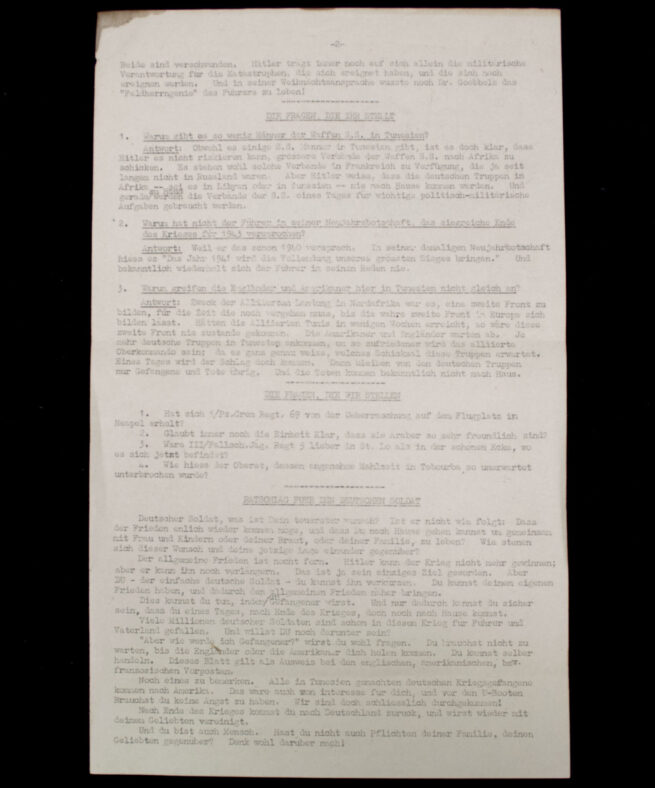 Afrika-Post. Wochenblatt für Deutsche Truppen in Tunesien NR.1 (1943)