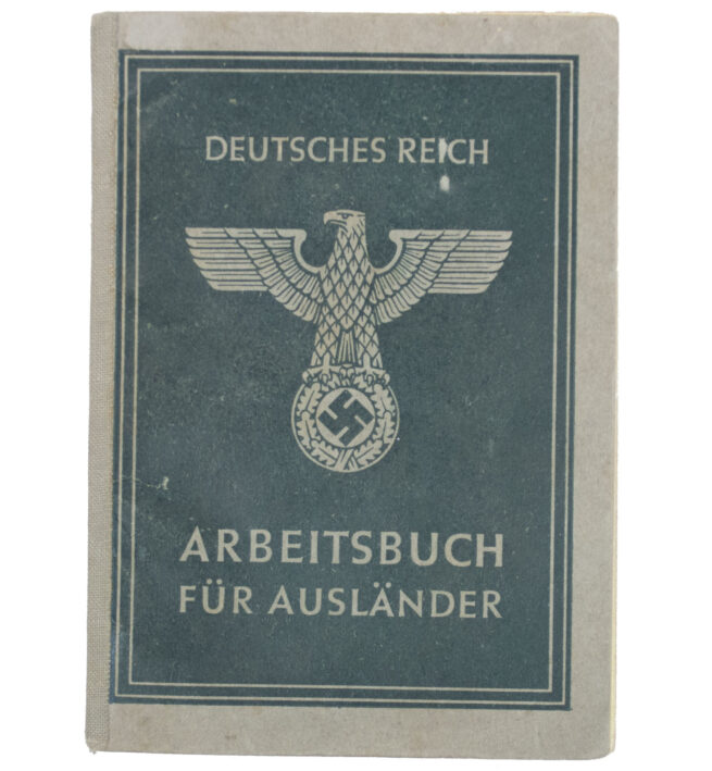 Arbeitsbuch für Ausländer - Ostarbeiterin Arbeitsamt Kempten (1943)