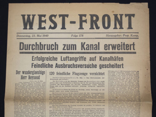 (Newspaper) Westfront Folge 178 Donnerstag, 23 Mai 1940