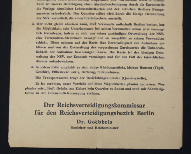 (Pamphlet) Goebbels Berliner! Berlinnerinnen!