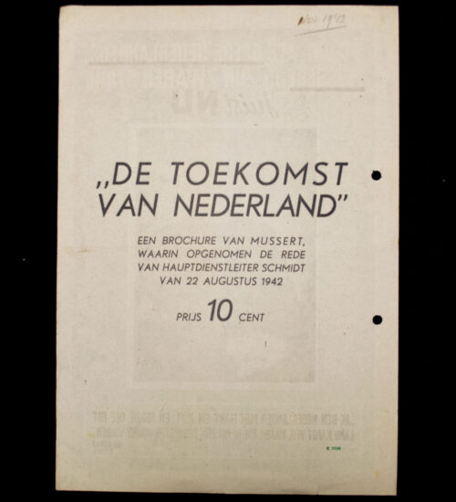 (NSB) Pamphlet Steunt, als goede Nederlanders, Mussert in zijn zwaren strijd