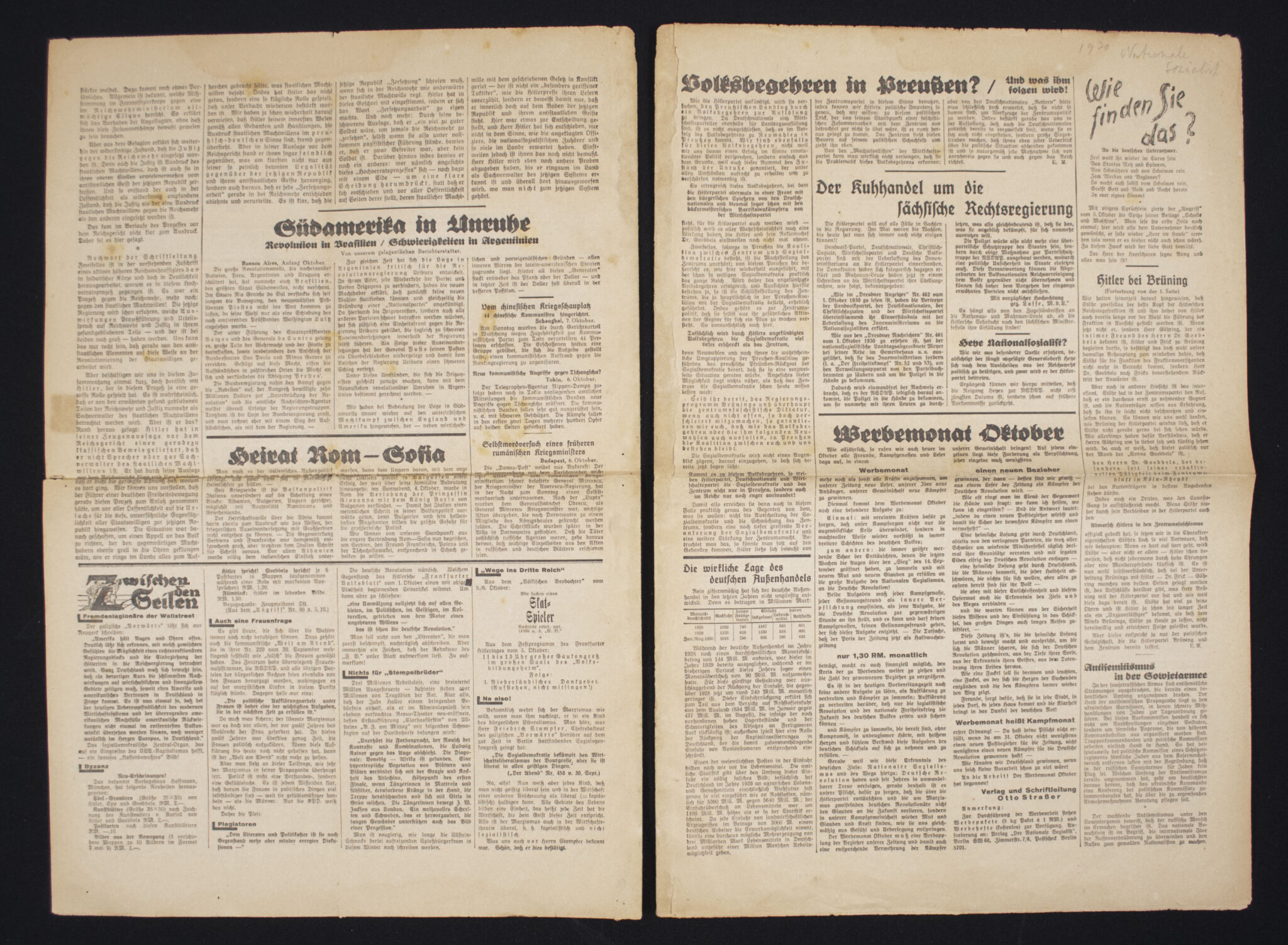 (Newspaper) Der Nationale Sozialist (1930) – RARE!