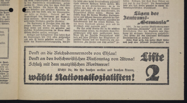 (Newspaper) Deutschland Erwache - Kampfblatt der Schaffenden Nr. 22 (1932) - Rare!