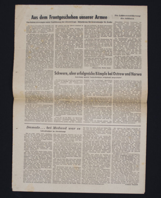 (Newspaper) Die Front - Nachrichtenblatt einer Armee nummer 978 - 5. April 1944