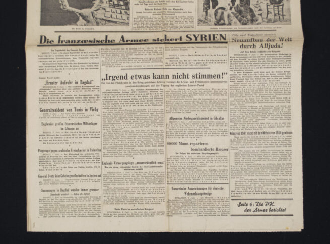 (Newspaper) Feldzeitung der Armee an Schelde-Somme-Seine – Nummer 275 (7. Juni 1941)