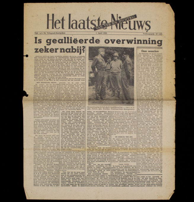 (Newspaper) Het Laatste Nieuws van ver en dichtbij 1 April 1945 (German propaganda!)