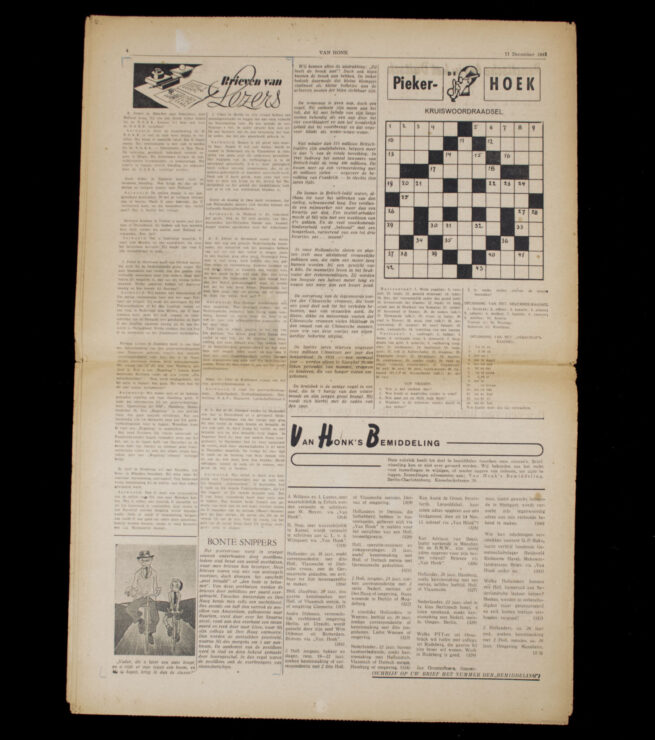 (Newspaper NSB) Van Honk Weekblad voor de Nederlandsche Werkers in Duitschland 3e jrg. Nr. 49 (1943)