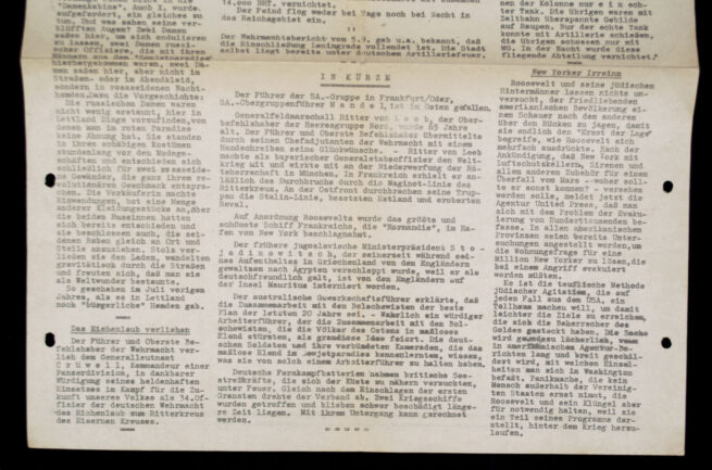 (Newspaper) Panzerfaust. Feldzeitung für Soldaten einer Panzerarmee. Nr.24 (1941)