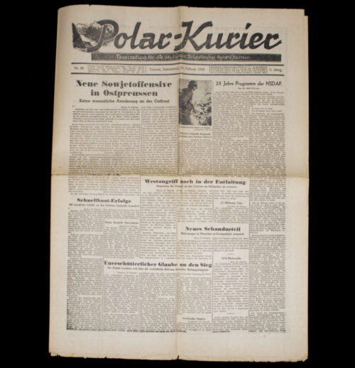 (Newspaper) Polar-Kurier Tageszeitung für die deutschen Soldaten im Hohen Norden 24 Februar 1945