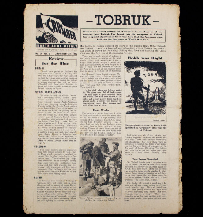 (Newspaper) Tobruk - Eight Army Weekly No.30 Vol.3 (1942)