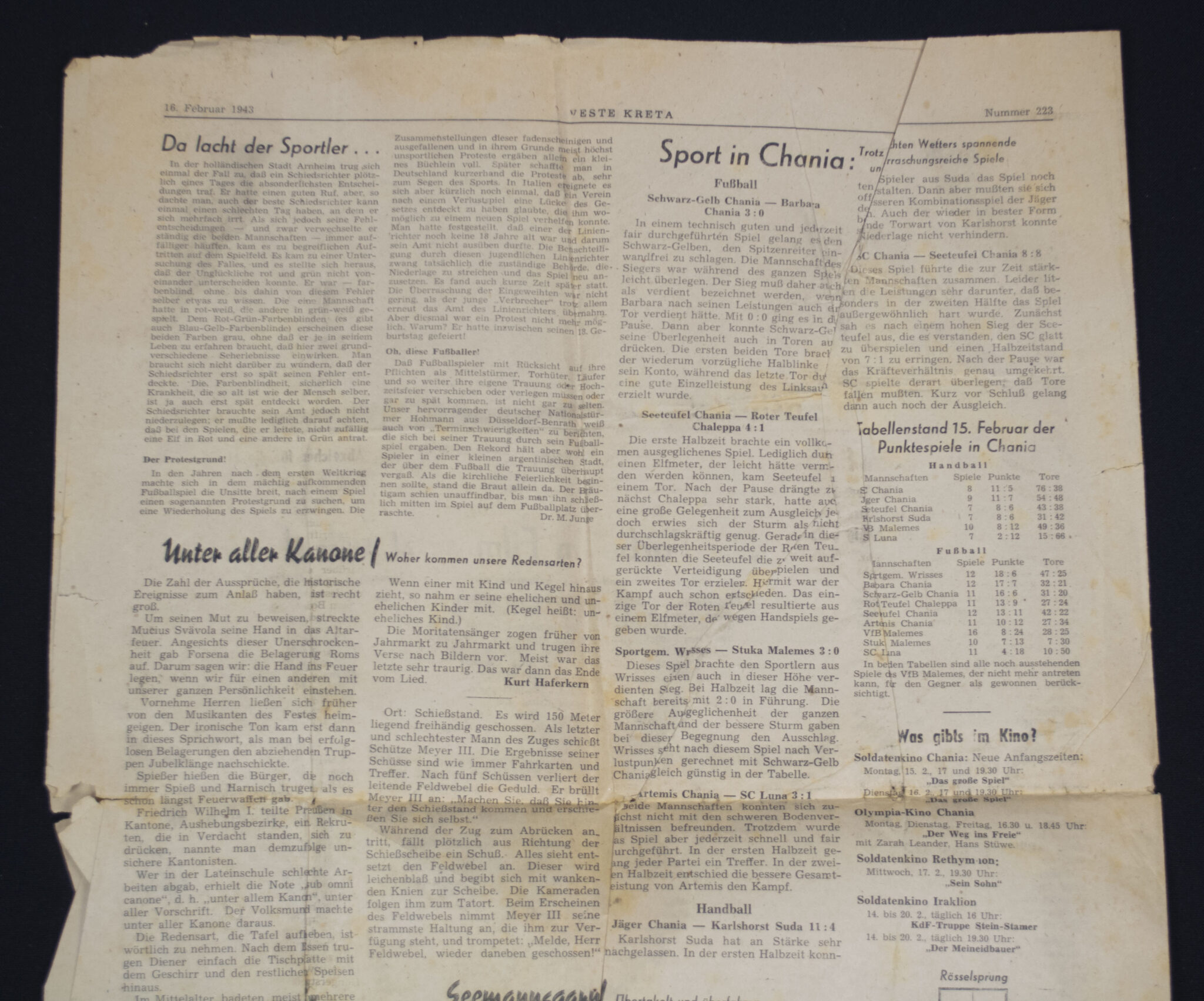 (Newspaper) Veste Kreta - deutsche Soldatenzeitung 17 February 1943 - Image 7