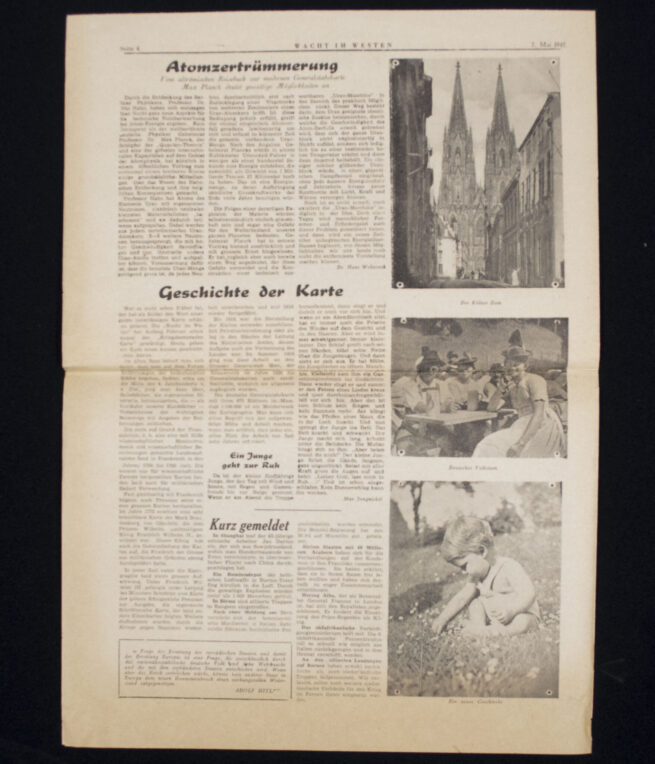 (Newspaper) Wacht im Westen Frontzeitung unserer Armee 7. Mai 1945 (RARE!)