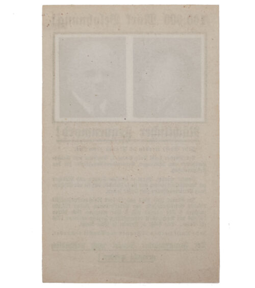 (Pamphlet) 100.000 Mark Belohnung! Nächtlicher Frauenmord! Der Frauenmörder Sauckel muss unschädlich gemacht werden!