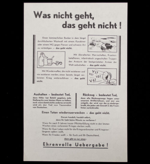 (Pamphlet) Allied anti-German propaganda Wir bitten um Auskunft!