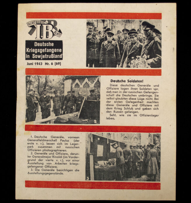 (Pamphlet) IB Illustriertes Blatt - Deutsche Kriegsgefangene in Sowjetruɮland - Juni 1943 Nr. 6 (69)
