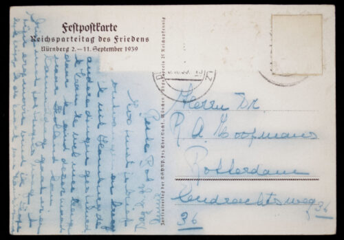 (Postcard) Reichsparteitag Nürnberg 2-11.September 1939